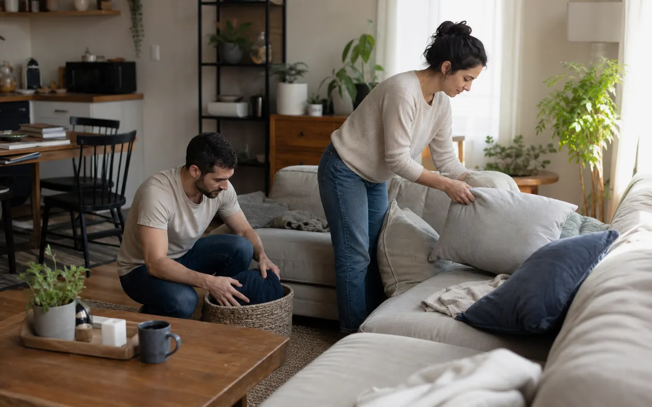 Natural lifestyle scene related to home shopping decisions