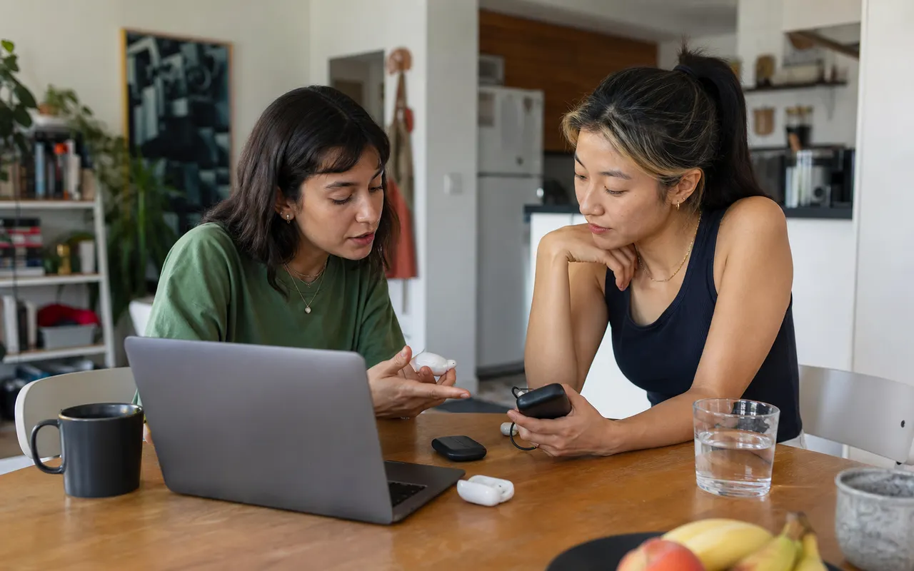Natural lifestyle scene related to tech shopping decisions