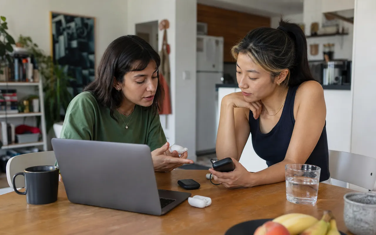 Natural lifestyle scene related to tech shopping decisions