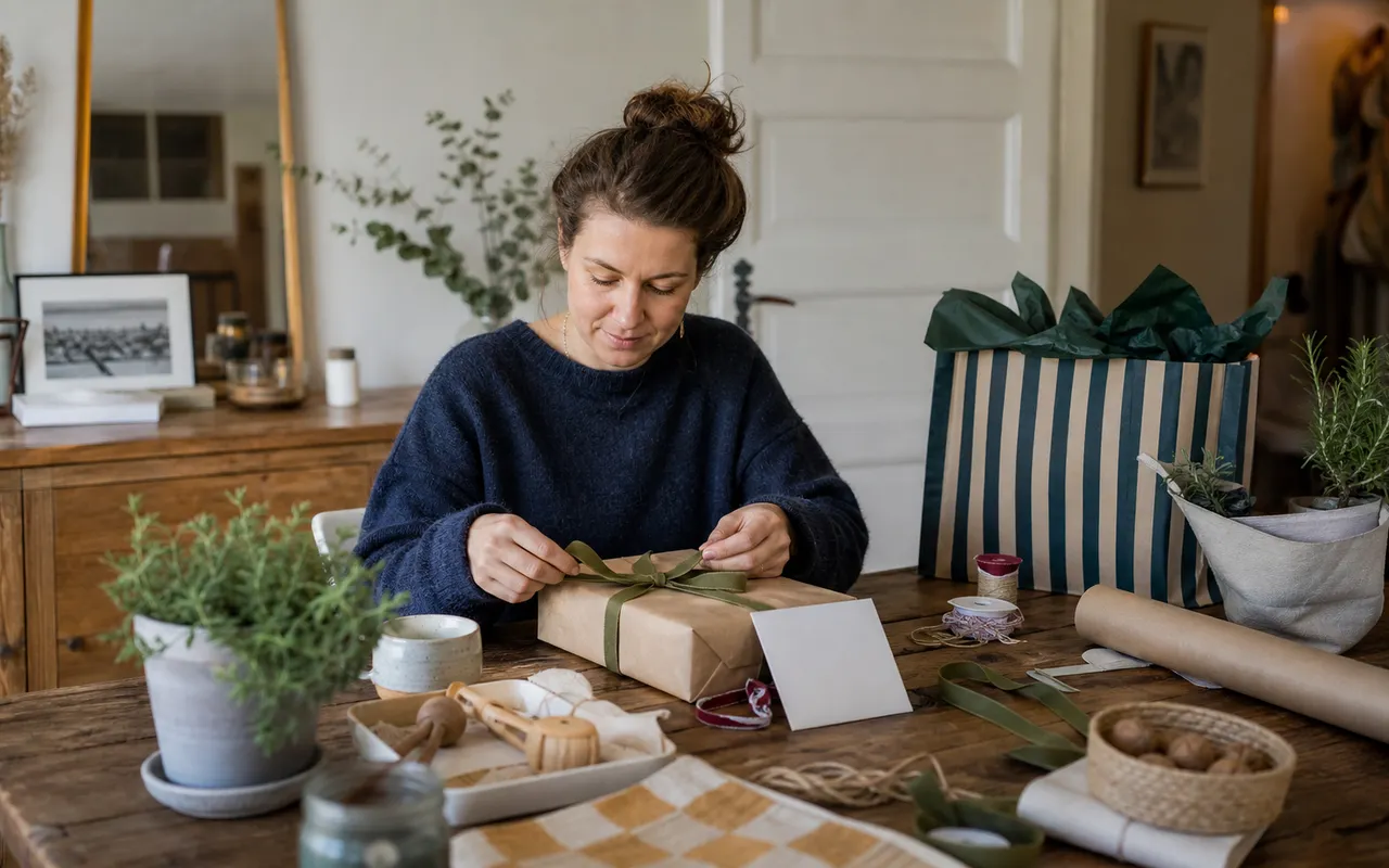 Natural lifestyle scene related to gifts shopping decisions