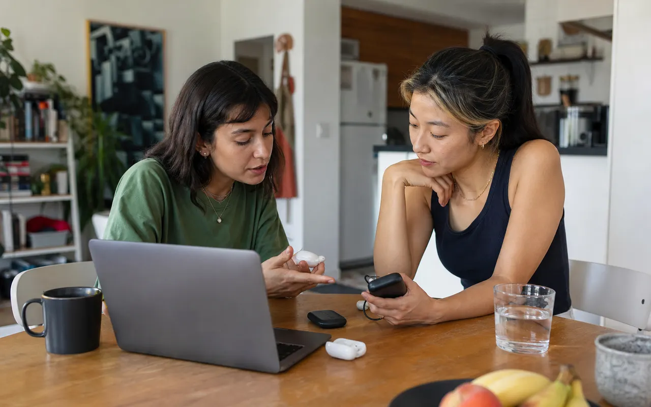Natural lifestyle scene related to tech shopping decisions