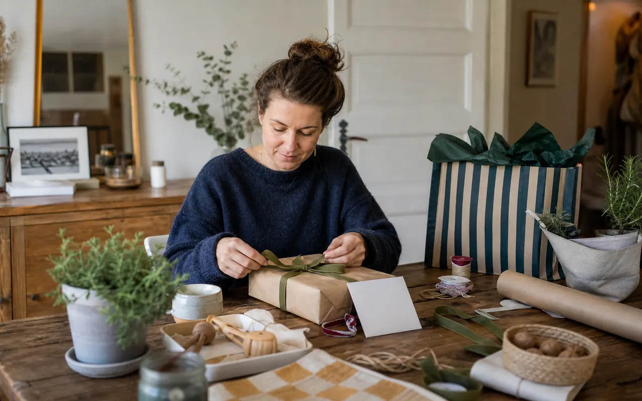 Natural lifestyle scene related to gifts shopping decisions