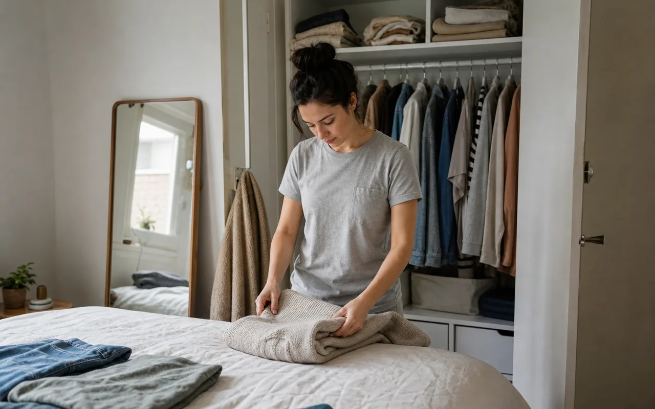Everyday clothing products in a natural home setting