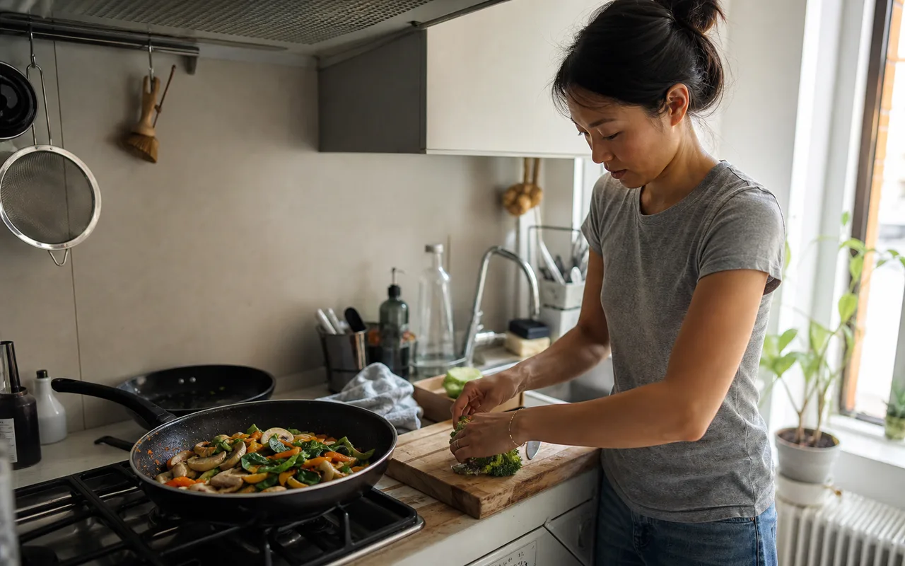 Everyday kitchen products in a natural home setting
